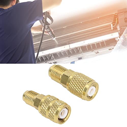Adaptador recto para refrigerante R410A, adaptador para mini split R22 M1/4SAE x F5/16SAE y R410 M5/16SAE x F1/4SAE miniatura 5