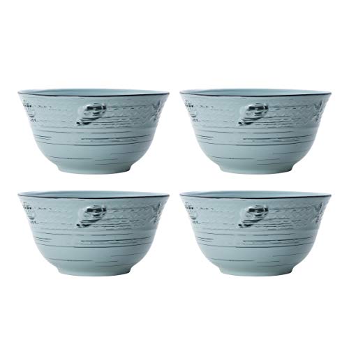 Image of Pfaltzgraff Trellis Coastal 16-Piece Dinnerware Set, teal