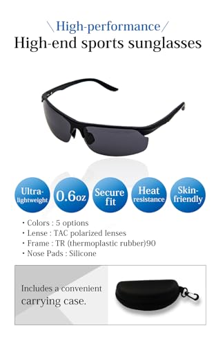 valeria Polarized Sunglasses [High-End Spring Hinge] TAC Lenses TR90 Frame Hard Case Included Anti-Glare & UV Protection3