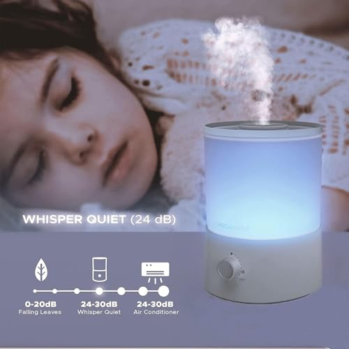 image for MEGAWISE 3.5L Cool Mist Humidifier with Top Refill, Large Capacity of 