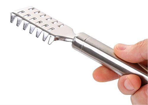 aexoniz toysFish Scale Remover Scraper Fish Cleaning Tools Fish Skin Remover Stainless Steel Sawtooth Fish Cleaning Brush Machine for Kitchen Fish Scaler Cutting Knife 1