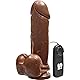 Si Ignite realistischer, flexibler Vibrator mit Saugnapf und Hoden, extra dick, Sexspielzeug, Sextoy, XXL Penis, 20 cm, braun