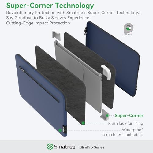 Image of Smatree SlimPro Laptop Sleeve Case for 16 inch ASUS ROG Zephyrus M16 2023 GU604 /2022, for Vivobook Pro 16X N7601 /16X OLED, for Zenbook Pro Duo 15 OLED, for ROG Zephyrus Duo 2026 GX651, Blue(S613B)
