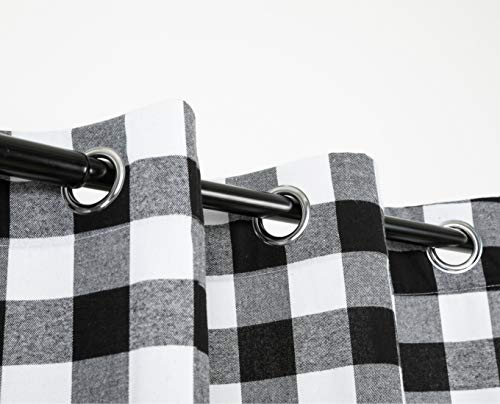 Wosibo 2 Pack Buffalo Check Plaid Window Curtain Panels thumb #1