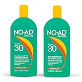 NO-AD SPF 30 Sunscreen Lotion | Broad Spectrum UVA/UVB Protection | Water Resistant | Octinoxate & Oxybenzone Free with moisturizing Vitamin E and Aloe 16oz | Pack of 2