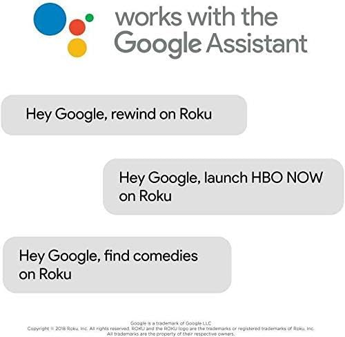 Examples of Google Assistant voice commands for Roku