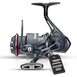 Robinson Feederrolle - Angelrolle - Spule aus Duraluminium mit Zwei gummierten Clips - Quick Drag Bremsensystem - Aluminium Klappkurbe - Graphitzweitspule - 8 Kugellager - CMX (4000)