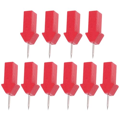 Chinchetas de madera con forma de flecha roja Healeved de 50 unidades 2