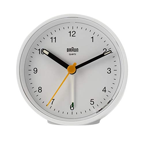 [ uE ] BRAUN v uv A[ NbN BC12W zCg White Classic Alarm Analogue Clock ڊo܂v AiO uv uh [sAi]