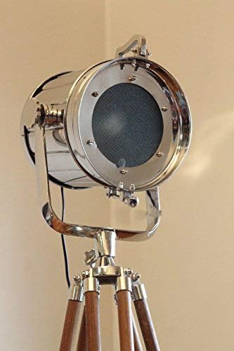 THOR INSTRUMENTS Designer Chrome Vintage Industrial Tripod Floor LAMP SPOT Light Floor LAMP Rustic Vintage Home Decor Gifts