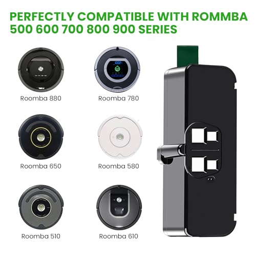 6400mAh Ersatzakku für iRobot Roomba Li-Ion Akku14.4V 6400Ah Akku für Roomba 500 600 700 800 Serie Ersatzakku Passt R3 irobot 581 450 700 605 621 880 785 Akku-Schwarz