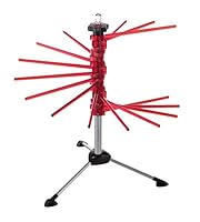Marcato Tacapasta Pasta Drying Rack, Spiral Pasta Dryer Holds 2kg of Pasta, Red