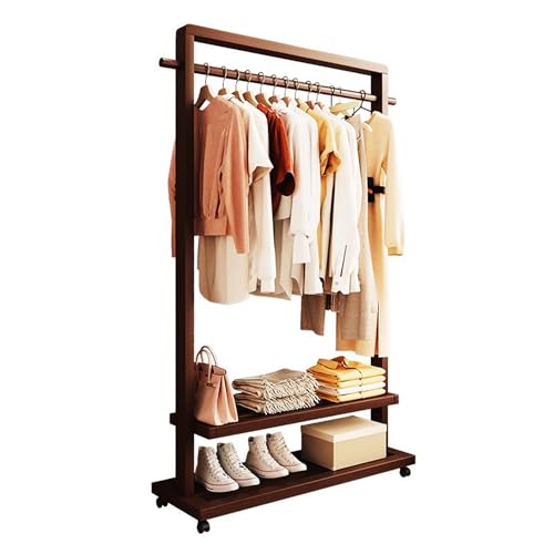 Présentoir à vêtements portable contre les vêtements froissés avec roulettes et freins