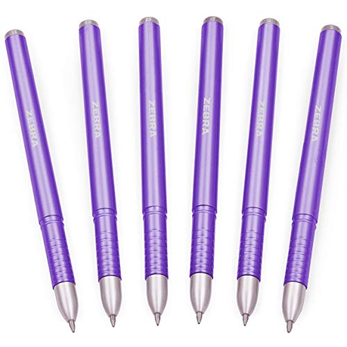 Bolígrafos Zebra ZGE Gel Tinta Metálica 0.7mm Paquete x6 miniatura 1