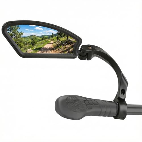 Handlebar Bike Mirro Left Bar End Bicycle Mirror 360 ° Adjustable Rearview Bicycle Mirrors High-Definition Wide-Angle Bike Rear View Mirrors for Handlebar 20-24mm Mountain Road Bikes Motorcycle