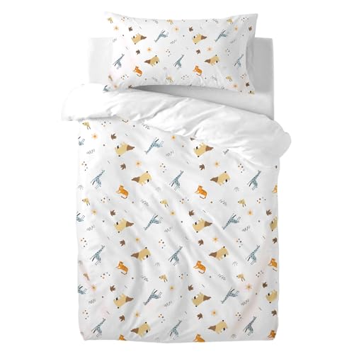 various Funda nordica Cuna Infantil de 60x120cm Reversible,100% algodón Saco nordico y Cubre de edredon Cama para niños y niñas Juego Fundas para edredón 90 x 120 cm con Almohada 60 x 40 cm (Party)