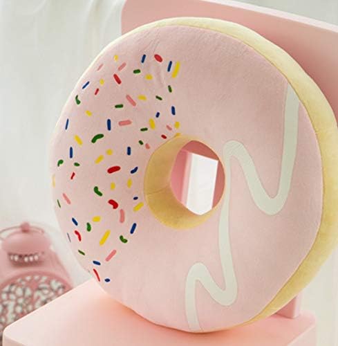ChezMax Round Doughnut Donut Seat Back Stuffed Cushion Insert Filler Filling Throw Pillow for Bedroom Bedding Bed Room Beach 16 X 16 inch