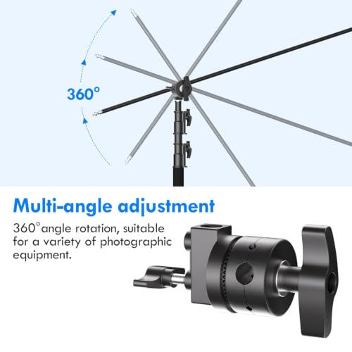 Image of EMART 10ft Heavy Duty C Stand with Boom Arm 100% Stainless Steel-Black