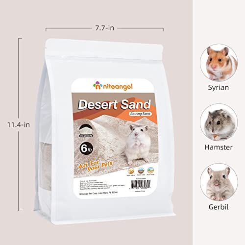 Image of Niteangel Hamster Desert Bath Sand | No-Dust Bath or Potty Litter Sand for Hamster Chinchillas Gerbil Mice Degu or Other Small Pets