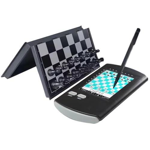 Jeu d'échecs électronique tactile portable avec stylet et grand écran LCD