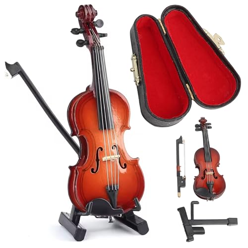 Petit violon miniature en bois pour bureau sans encombrement - 2