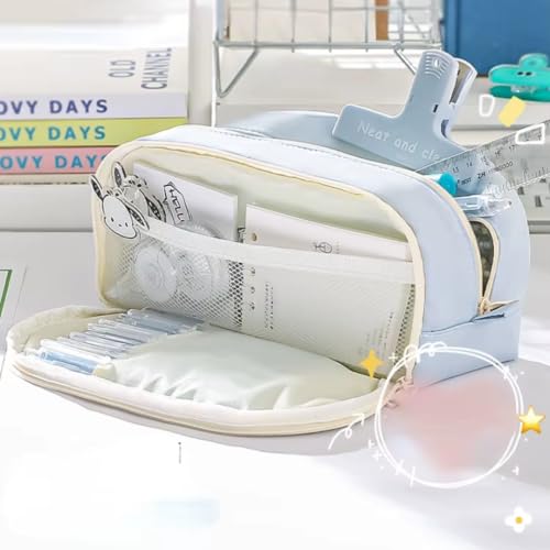 Image of Your Previous Contribution: Storio Pencil Box Pouch for School Kids Girls & Boys Aesthetic | Cute Stationary Compass Box Case Organiser - Color As Per Availability