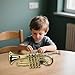Kids Trumpet, Toy Trumpet Playable Developmental Safe PP Plastic Golden Kids with Comfortable Handle Educational Musical Instruments, Musical Instrument