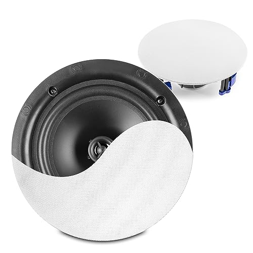 Power Dynamics PD NCBT6 Wireless Bluetooth Ceiling Speaker System, 6.5” – 60W RMS, Active/Passive Pair, Bluetooth 5.0, Coaxial 2-Way Design, Easy Lighting Circuit Fit, Home & Commercial Audio