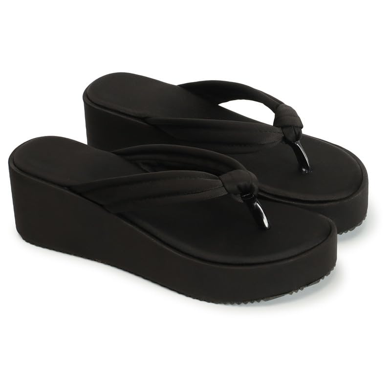 Xnx Footwear Womens Lycra Fashion Wedges Heel Open Back Casual Fancy Sandals Solid Comfortable Sole Women Choice (Color:-Black, Size:-7) (B0CMX422HX) Amazon Price History, Amazon Price Tracker