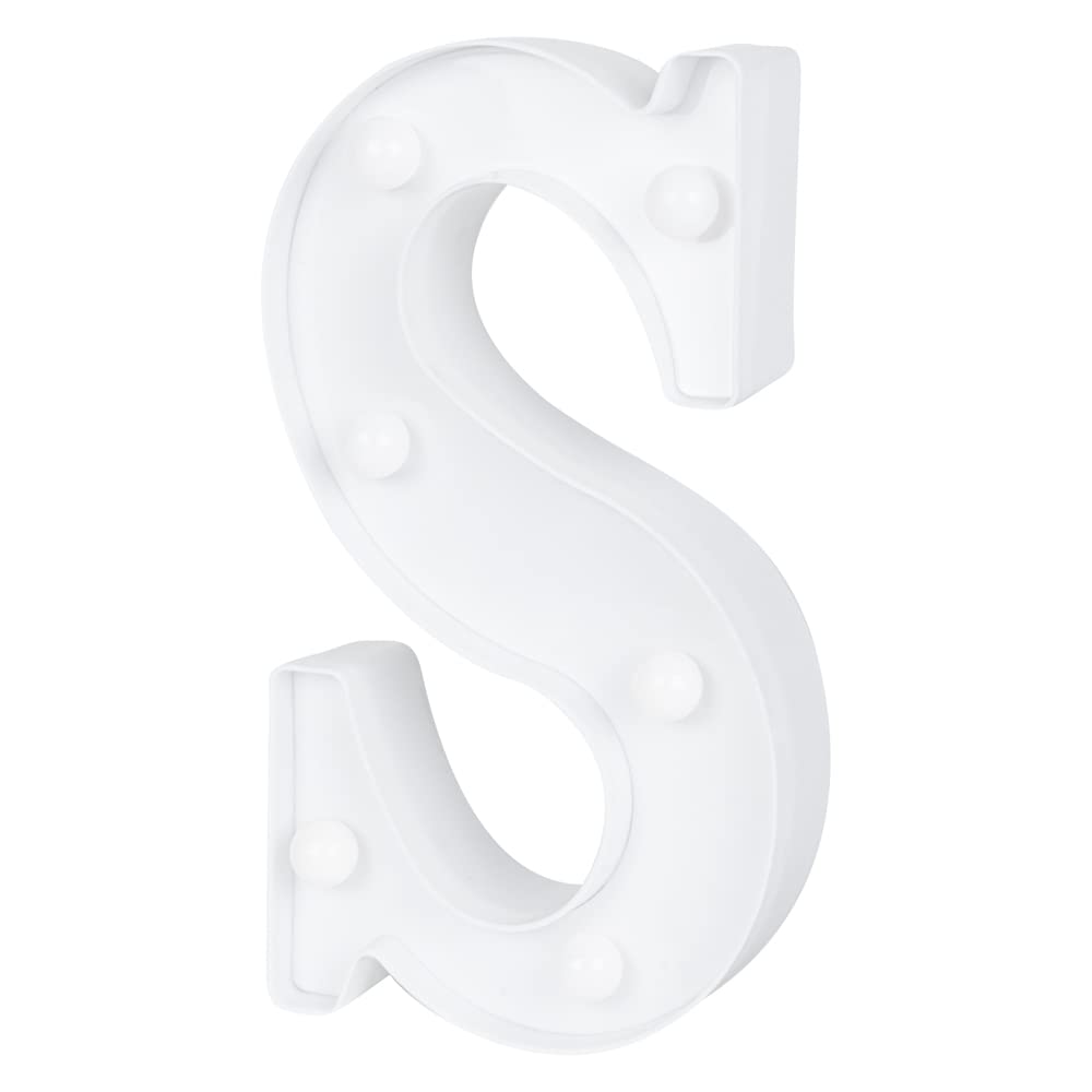 Illumify White LED Marquee Letter S Sign - 8 3/4" - 1 count box