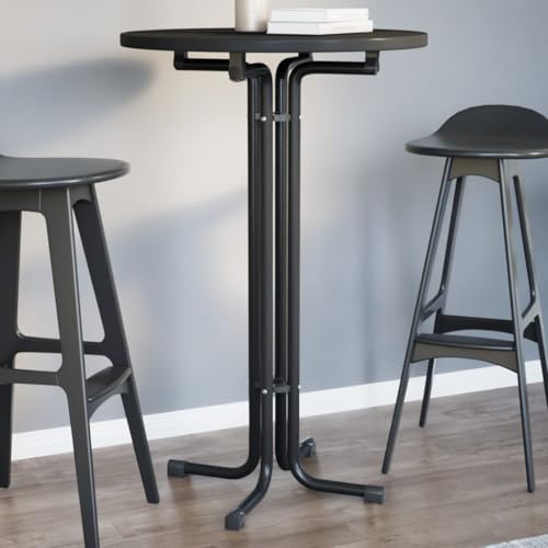 Mesa de bar estable de madera de 70 cm de diámetro elegante 3