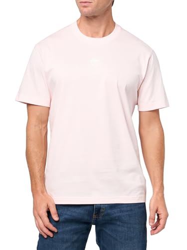 Lacoste Men's Signature Print Cotton T-Shirt, Flamingo Rubber Print, Large