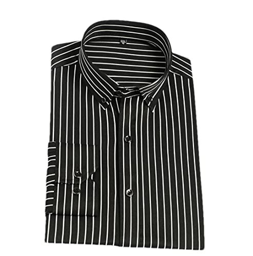 Chemise habillée homme à rayures manches longues coupe casual décontractée taille M