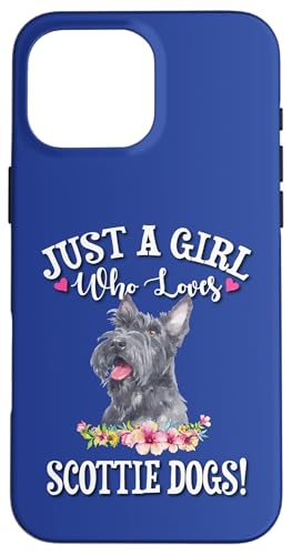 Womens Watercolor Just A Girl Who Loves Scottie Dogs Lover �X�}�z�P�[�X iPhone 16 Pro Max �p