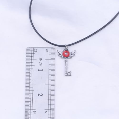 Collier clé hôtel Keekee résistant pendentif ailes dessin animé pour rassemblement