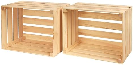 Cajas de Madera Grandes - Frutero Madera - Decorativas Cajas de Vino – Naturaleza Vintage Caja de Madera 50x40x30