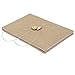 Village Wedding GuestBook Linen Beige Burlap Hessian Guest Book with Wood Heart Decoration Bridal Shower