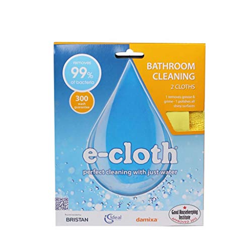 E-Cloth Bathroom Pack 2 Cleaning Cloths Removes Grease & Grime