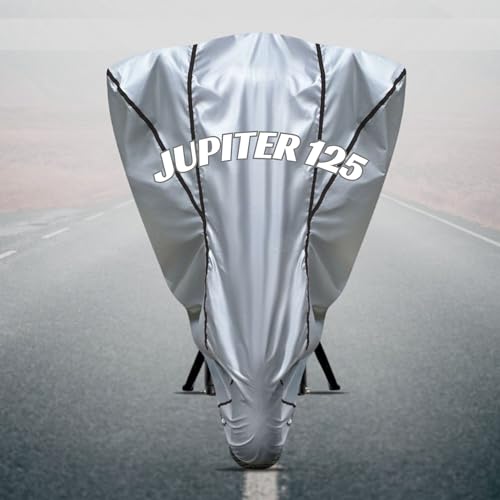 Image of Motorcycle Scooty Body Cover for Outdoor Use - Heavy Fabric Water Resistant Two Wheeler Cover with UV, Dust & Rain Protection Compatible for Jupiter 125