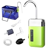 Bomba de oxígeno Inteligente para Pesca | Juego de Bomba de Aire silenciosa para acuarios - de Bomba de Tanque de Aire USB silencioso Salida de Agua inductiva automática con Luz P