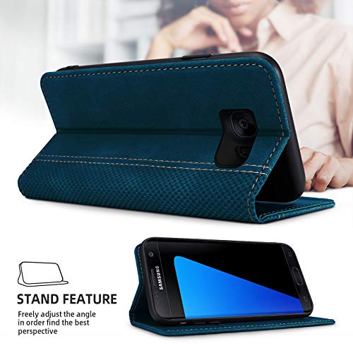 AKABEILA Cover Samsung S7 Edge Pelle, Custodia