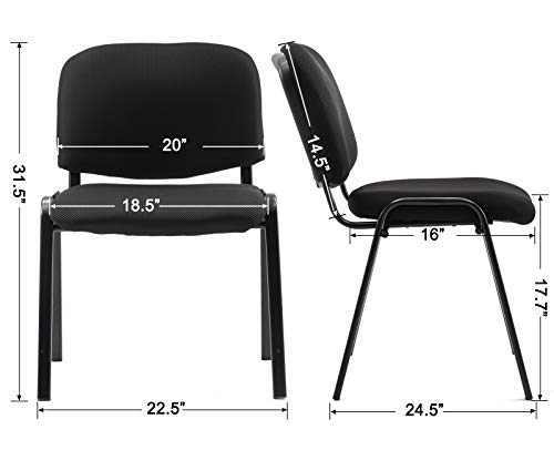 H&Y Hiyeah Reception Chair Stacking Mesh Armless Side Chair Office Conference Stackable Chairs For Guest, Waiting Training Room, Lobby, Banquet, Events (Cushion-Mesh Back，Set Of 5) #TOP2