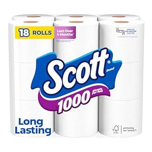 Scott 1000 Toilet Paper, 18 Rolls, ...