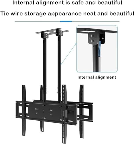Support TV mural orientable et télescopique pour plafond suspendu - 7