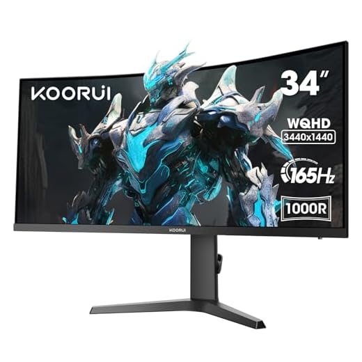 KOORUI 34'' Curvo 165Hz UWQHD