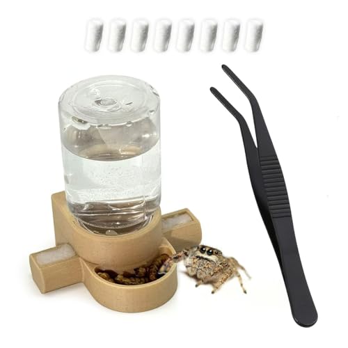 Jumping Spider Accessories, Jumping Spider Water Dispenser, Magnetic Hanging Feeder with Tweezers...
