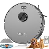 SHELIKI Robot Vacuum and Mop, Mapping Robotic Vacuums Cleaner...