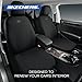 Skechers Seat Covers, Premium Breathable Polyester Seat Covers, Car Seat Covers Front Seats Airbag Compatible, Automotive Comfort for Most Cars, Vans, Trucks, SUVs (Two Front, Black)