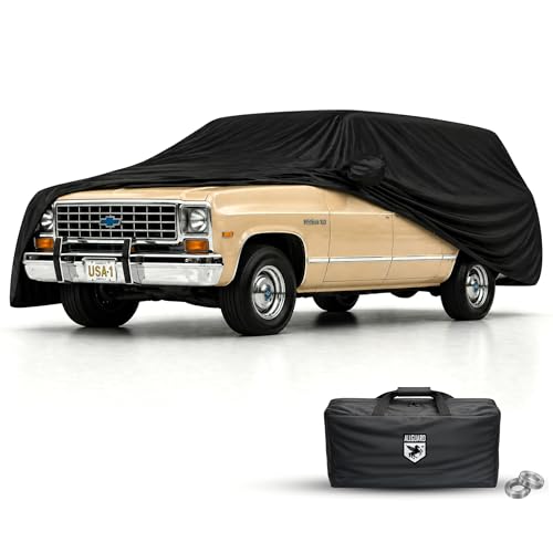 Image of Scratch Resistant Indoor SUV Cover with Warranty Compatible with Chevrolet 2007-2014 Suburban - Black Satin Ultra Soft Material SUV Cover SUV Accessories