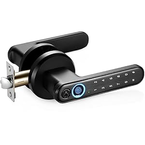 Fingerprint Door Lock, Keyless Entry Smart Door Lock, 3 in 1 Smart Door Knob with Passcode/Fingerprint/Keys, Smart Code Biometric Door Lock for Bedroom, Home, Hotel, Office